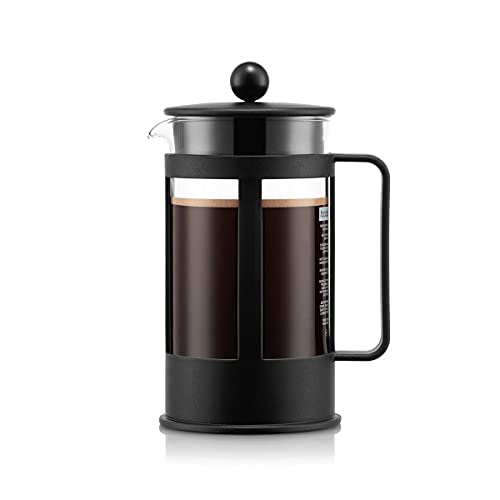 Bodum – 1788-01 – Kenia – French-Press-Kaffeemaschine – 8 Tassen – 1 l – Schwarz
