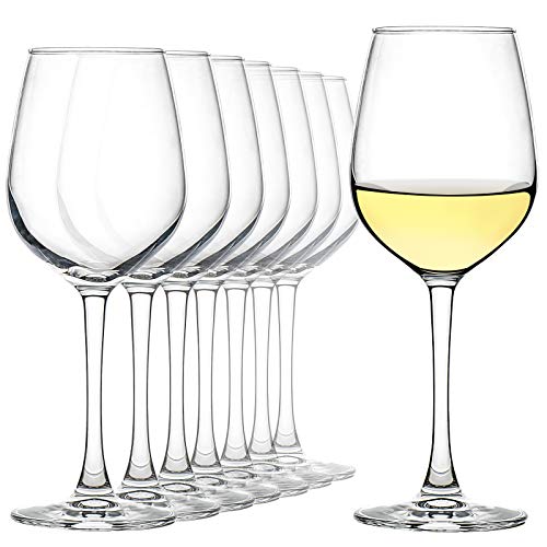 CREST [Lot de 8, 450 ml] Verres à vin Blanc, Verre en Crystal, Parfait la Maison, Les Restaurants